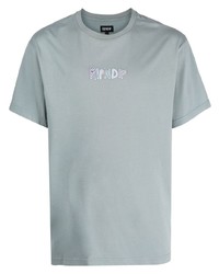 graues bedrucktes T-Shirt mit einem Rundhalsausschnitt von RIPNDIP