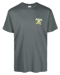 graues bedrucktes T-Shirt mit einem Rundhalsausschnitt von RIPNDIP
