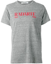 graues bedrucktes T-Shirt mit einem Rundhalsausschnitt von Rodarte