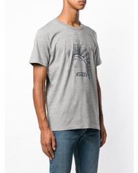 graues bedrucktes T-Shirt mit einem Rundhalsausschnitt von VISVIM