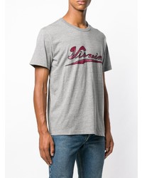 graues bedrucktes T-Shirt mit einem Rundhalsausschnitt von VISVIM