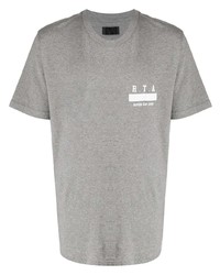 graues bedrucktes T-Shirt mit einem Rundhalsausschnitt von RtA