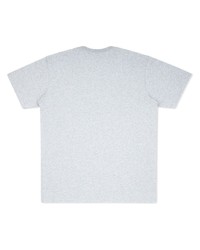 graues bedrucktes T-Shirt mit einem Rundhalsausschnitt von Supreme