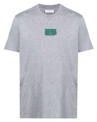 graues bedrucktes T-Shirt mit einem Rundhalsausschnitt von Sandro Paris
