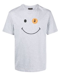 graues bedrucktes T-Shirt mit einem Rundhalsausschnitt von Save The Duck
