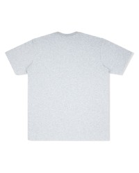 graues bedrucktes T-Shirt mit einem Rundhalsausschnitt von Supreme