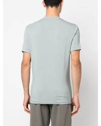 graues bedrucktes T-Shirt mit einem Rundhalsausschnitt von Giorgio Armani