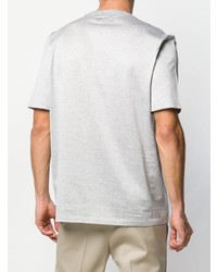 graues bedrucktes T-Shirt mit einem Rundhalsausschnitt von Lanvin