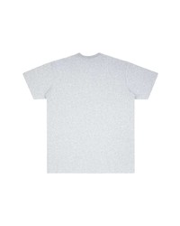 graues bedrucktes T-Shirt mit einem Rundhalsausschnitt von Supreme