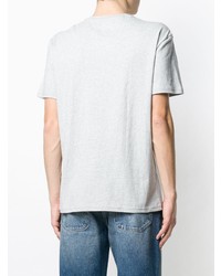 graues bedrucktes T-Shirt mit einem Rundhalsausschnitt von Tommy Jeans