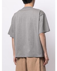 graues bedrucktes T-Shirt mit einem Rundhalsausschnitt von Kolor