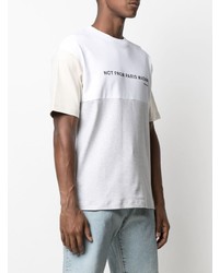 graues bedrucktes T-Shirt mit einem Rundhalsausschnitt von Drôle De Monsieur