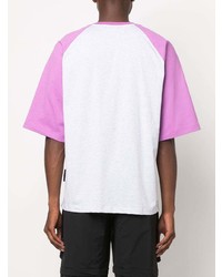 graues bedrucktes T-Shirt mit einem Rundhalsausschnitt von MSGM