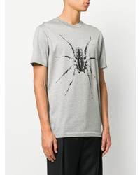 graues bedrucktes T-Shirt mit einem Rundhalsausschnitt von Lanvin