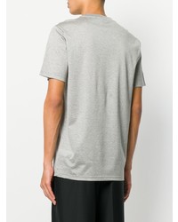 graues bedrucktes T-Shirt mit einem Rundhalsausschnitt von Lanvin