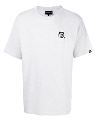 graues bedrucktes T-Shirt mit einem Rundhalsausschnitt von SPORT b. by agnès b.