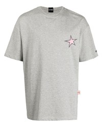 graues bedrucktes T-Shirt mit einem Rundhalsausschnitt von Stance