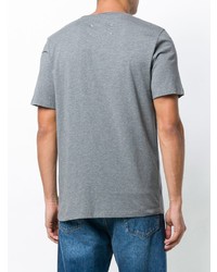 graues bedrucktes T-Shirt mit einem Rundhalsausschnitt von Maison Margiela