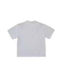 graues bedrucktes T-Shirt mit einem Rundhalsausschnitt von Kanye West