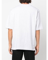 graues bedrucktes T-Shirt mit einem Rundhalsausschnitt von Off-White