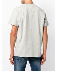 graues bedrucktes T-Shirt mit einem Rundhalsausschnitt von Tommy Jeans