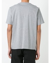 graues bedrucktes T-Shirt mit einem Rundhalsausschnitt von MSGM