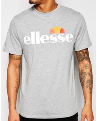 graues bedrucktes T-Shirt mit einem Rundhalsausschnitt von Ellesse