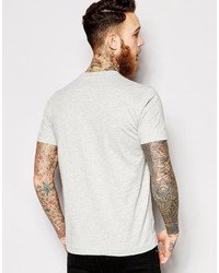 graues bedrucktes T-Shirt mit einem Rundhalsausschnitt von YMC