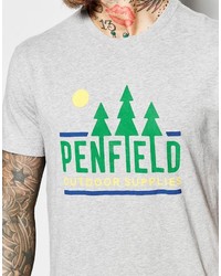 graues bedrucktes T-Shirt mit einem Rundhalsausschnitt von Penfield