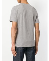 graues bedrucktes T-Shirt mit einem Rundhalsausschnitt von Calvin Klein Jeans