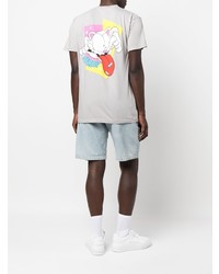 graues bedrucktes T-Shirt mit einem Rundhalsausschnitt von RIPNDIP