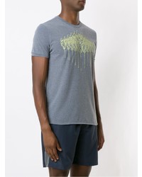 graues bedrucktes T-Shirt mit einem Rundhalsausschnitt von Track & Field