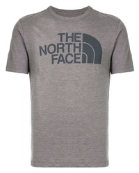 graues bedrucktes T-Shirt mit einem Rundhalsausschnitt von The North Face