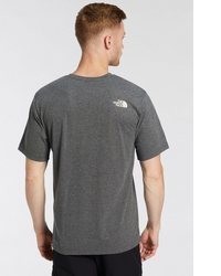 graues bedrucktes T-Shirt mit einem Rundhalsausschnitt von The North Face