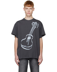 graues bedrucktes T-Shirt mit einem Rundhalsausschnitt von TheOpen Product