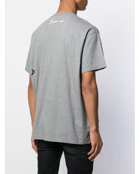 graues bedrucktes T-Shirt mit einem Rundhalsausschnitt von Givenchy