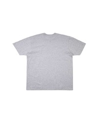 graues bedrucktes T-Shirt mit einem Rundhalsausschnitt von Supreme