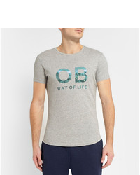 graues bedrucktes T-Shirt mit einem Rundhalsausschnitt von Orlebar Brown