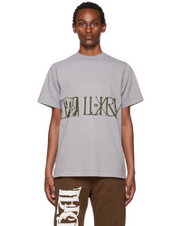 graues bedrucktes T-Shirt mit einem Rundhalsausschnitt von Total Luxury Spa