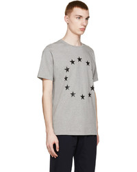 graues bedrucktes T-Shirt mit einem Rundhalsausschnitt von Etudes Studio