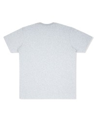 graues bedrucktes T-Shirt mit einem Rundhalsausschnitt von Supreme