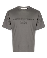 graues bedrucktes T-Shirt mit einem Rundhalsausschnitt von UNDERCOVE