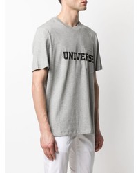 graues bedrucktes T-Shirt mit einem Rundhalsausschnitt von Department 5