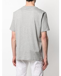 graues bedrucktes T-Shirt mit einem Rundhalsausschnitt von Department 5