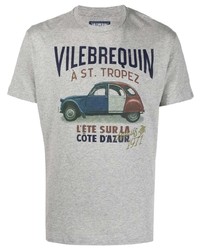 graues bedrucktes T-Shirt mit einem Rundhalsausschnitt von Vilebrequin