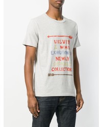 graues bedrucktes T-Shirt mit einem Rundhalsausschnitt von VISVIM