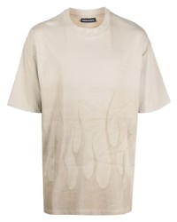 graues bedrucktes T-Shirt mit einem Rundhalsausschnitt von Vision Of Super