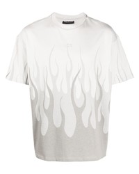 graues bedrucktes T-Shirt mit einem Rundhalsausschnitt von Vision Of Super