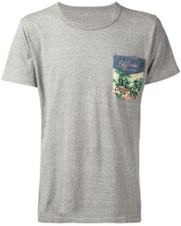 graues bedrucktes T-Shirt mit einem Rundhalsausschnitt von VISVIM