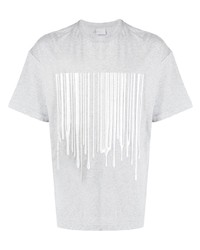 graues bedrucktes T-Shirt mit einem Rundhalsausschnitt von VTMNTS